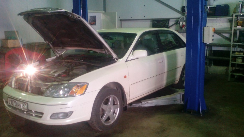 Замена комплекта ремня ГРМ — Toyota Pronard, 3 л, 2000 года | плановое ...
