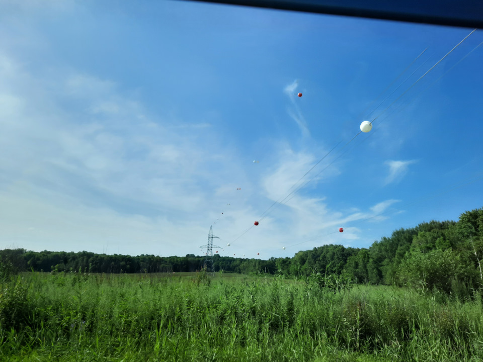 Сигнальные шары на ЛЭП через Зею — Nissan Safari (Y60)