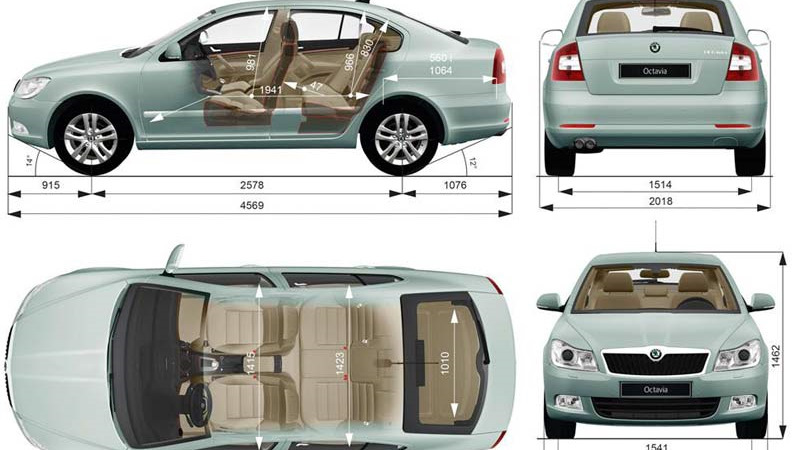 Размер заднего дивана шкода рапид