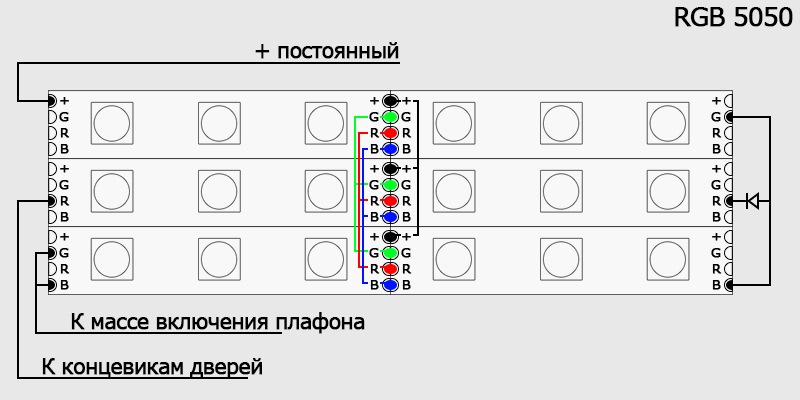 Освещение салона ваз 2114 схема