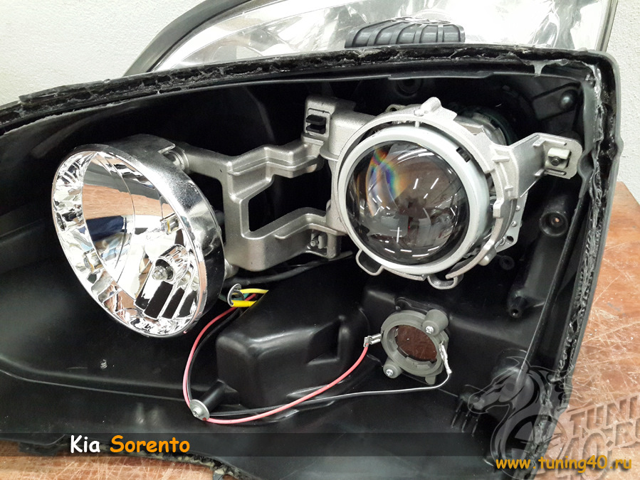 Как снять фару киа соренто хм Kia Sorento, Установка Би-ксеноновых линз Hella 3.1 - Tuning40 на DRIVE2