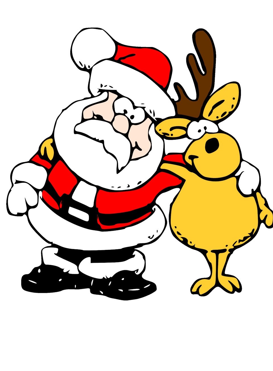 Санта Клаус и Рудольф