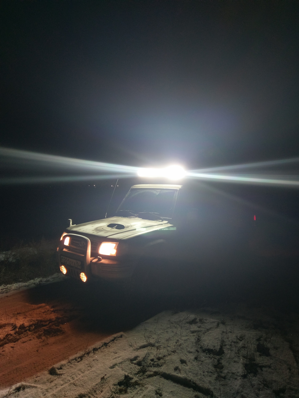 Временное подключение светодиодной балки — Hyundai Galloper, 2,5 л ...