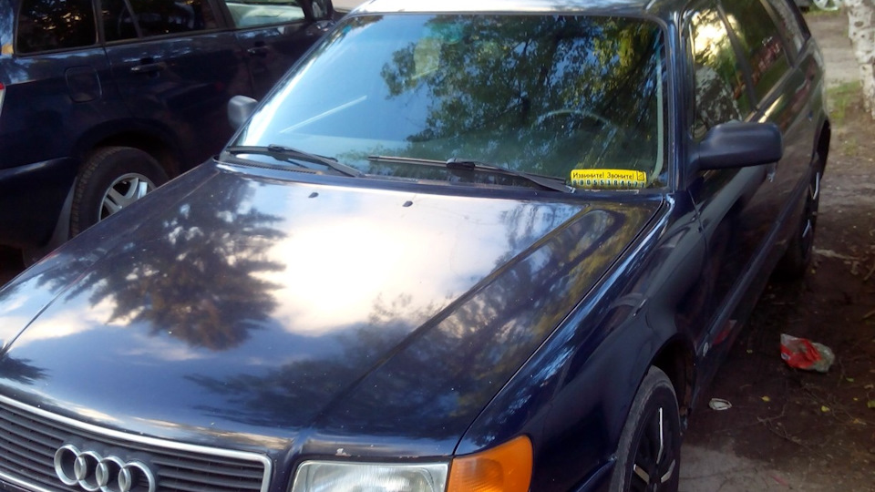 Audi 100 синий ААД))