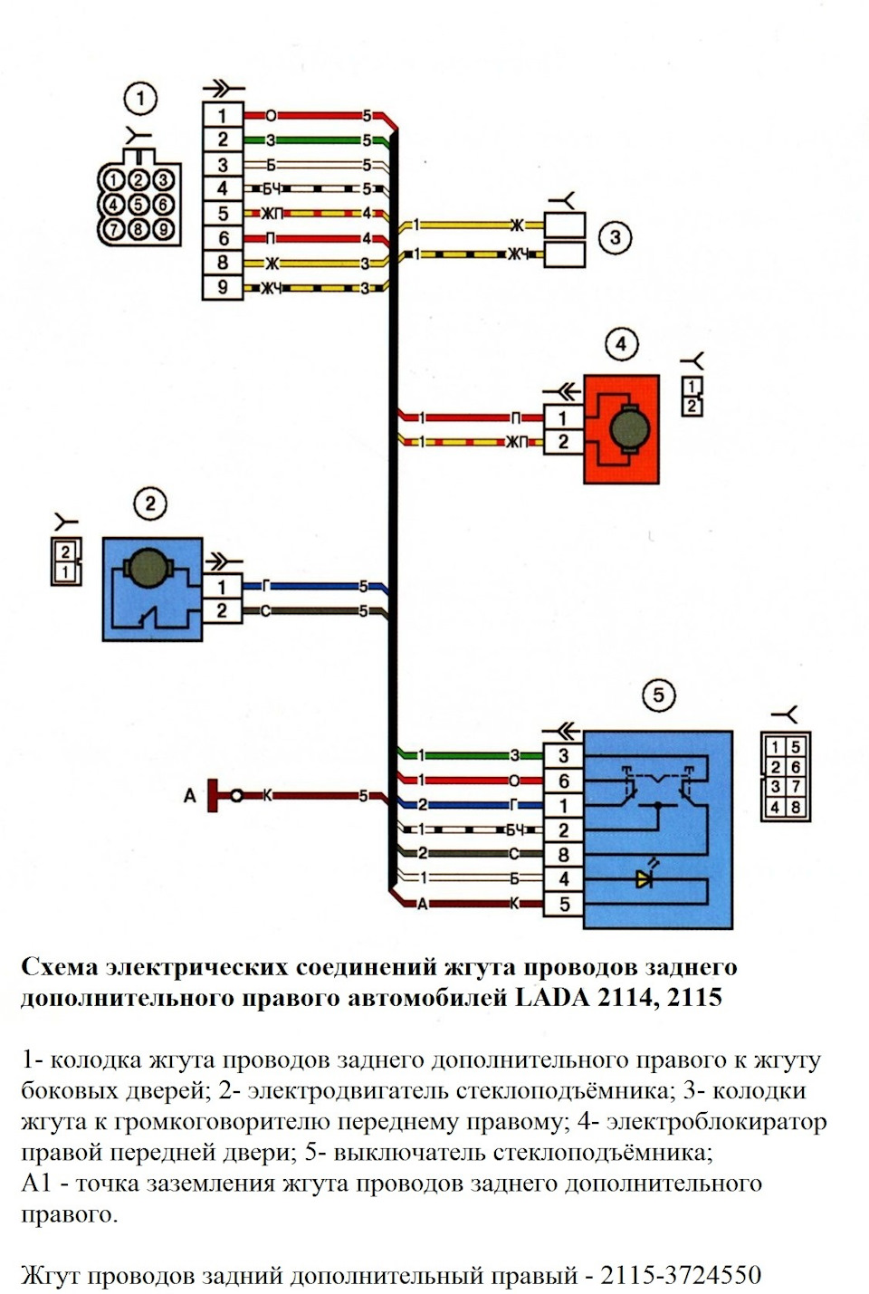 Схемы жгутов проводов ВАЗ 2115 — Lada 21099, 1,5 л, 1998 года | электроника  | DRIVE2