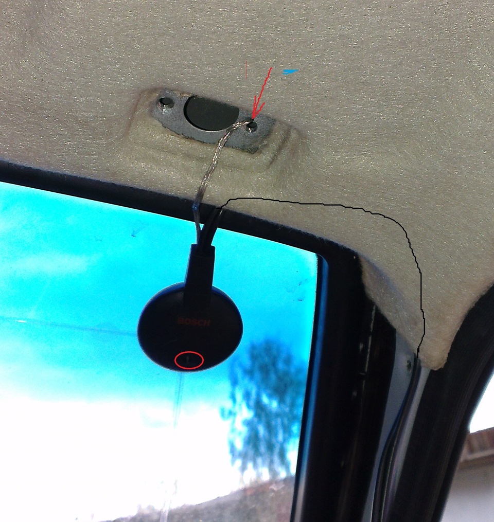 Автомобильная антенна на лобовое стекло