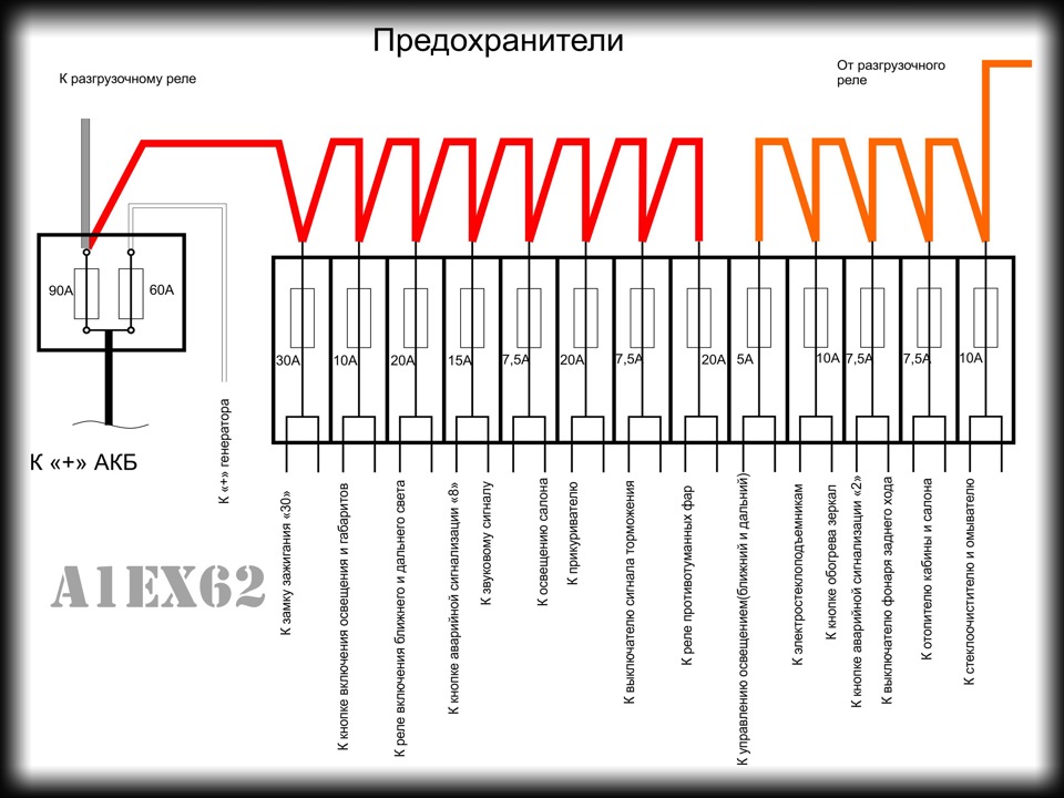 Подключение дополнительного блока предохранителей Установка зеркал ИНТЕХ с подогревом. - УАЗ 3962, 2,5 л, 1996 года аксессуары DRI