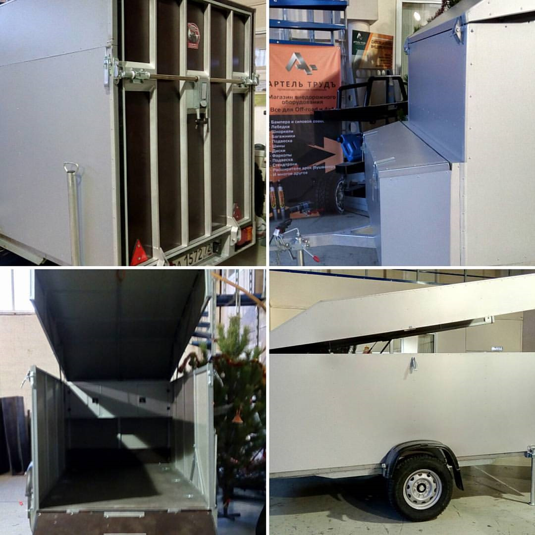 обшить прицеп. обшить прицеп. прицеп умега. прицеп с крышкой из композита. обшивка каркаса прицепа оцинковкой.