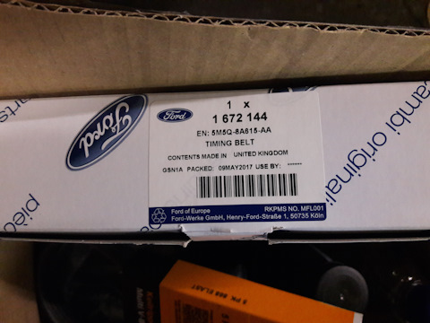 1672144 Комплект замены ремня ГРМ / 1.6 Zetec-S / EcoBoost 01 ~ Ford ...