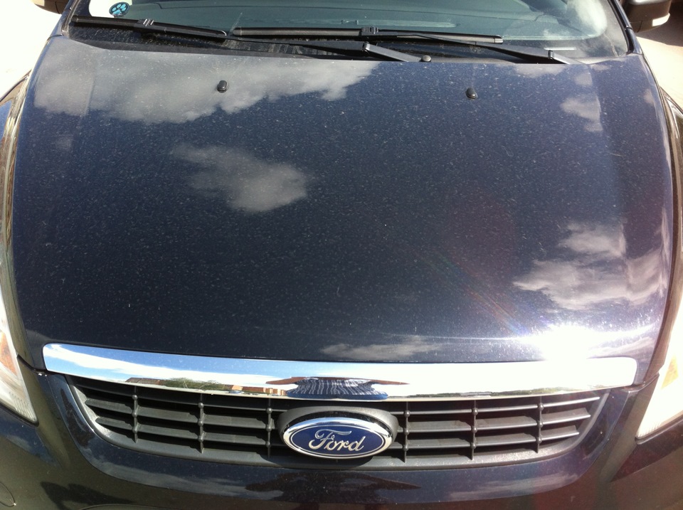 Накладка на капот в цвет кузова — Ford Focus II Hatchback, 1,6 л, 2010 ...