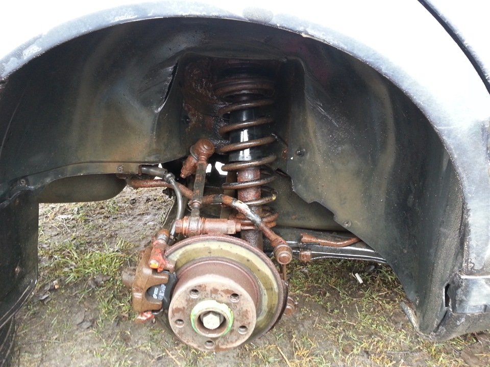ремонт задней подвески .день первый. — Audi A6 (C4), 2,8 л, 1994 года ...