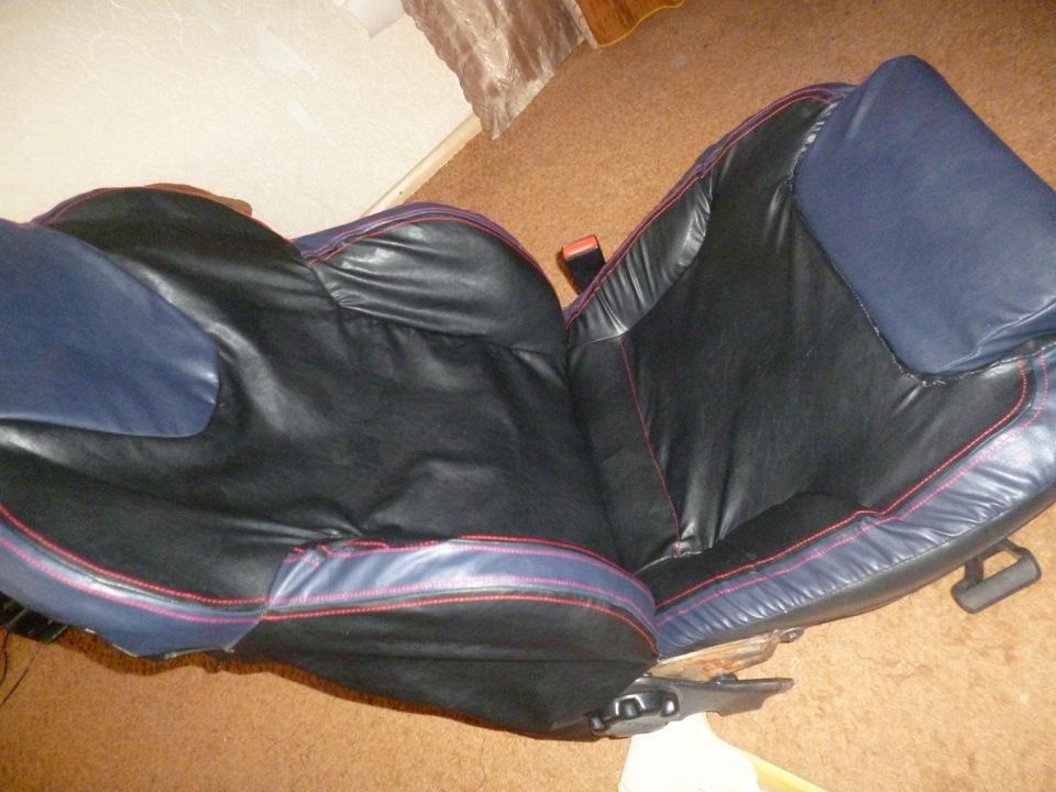 Перетяжка сидений кожзамом (Hand made ) — Lada 21093i, 1,5 л, 2004 года ...