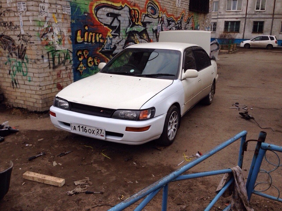 Весенний dropped — Toyota Corolla (100), 1,5 л, 1991 года | тюнинг | DRIVE2