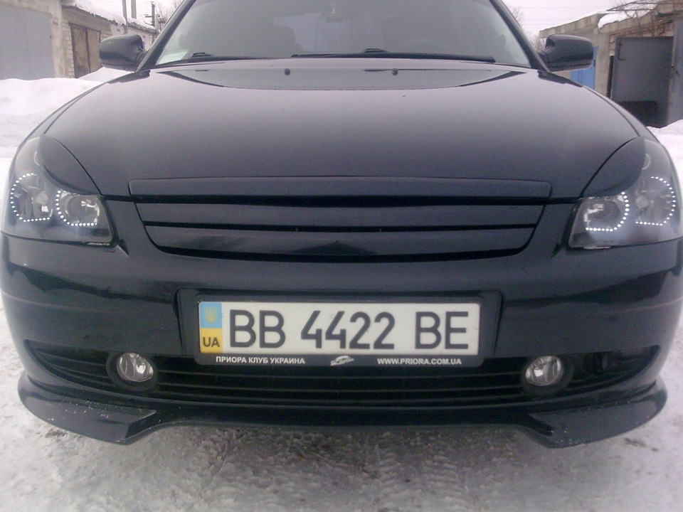 Черные глаза — Lada Приора хэтчбек, 1,6 л, 2008 года | тюнинг | DRIVE2