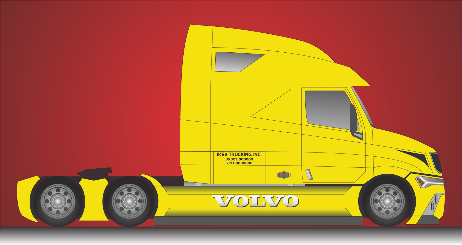 Учусь рисовать в векторе — Volvo VNL670, 9,9 л, 2006 года | фотография |  DRIVE2