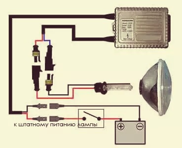 Ксенон на мотоцикл схема подключения