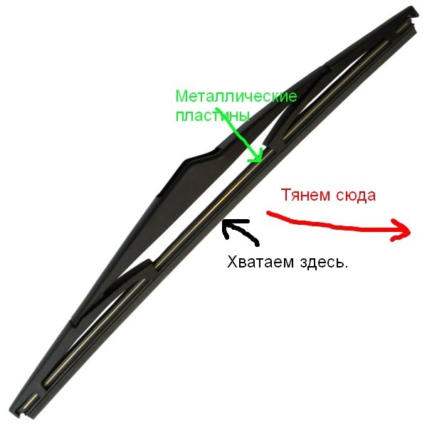 Как снять дворники на mitsubishi outlander Замена резинки в заднем дворнике - Mitsubishi Outlander XL, 2,4 л, 2008 года рас