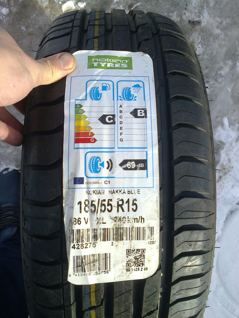 Nokian Hakka Blue 185/55 R15 86V XL — Lada 2115, 1,5 л, 2002 года | шины |  DRIVE2