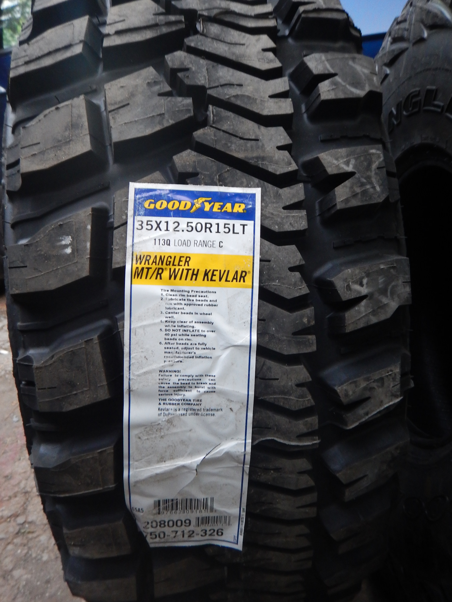 Goodyear wrangler mt r with kevlar