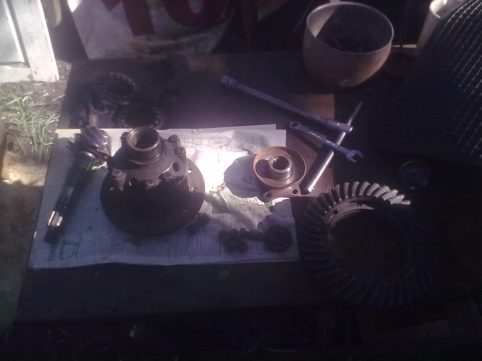 продолжение сборки редуктора 4.55 и настройка — ГАЗ Газель, 2,2 л, 1997 ...