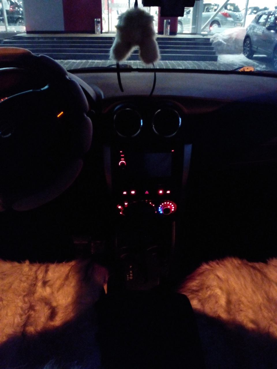 Ноги в машине ночью