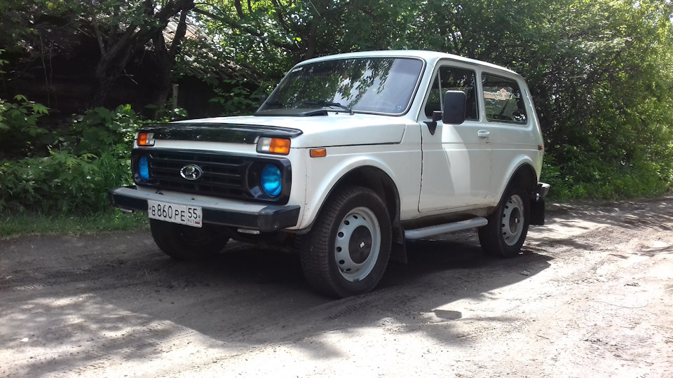 Ладья от ВЕСТЫ Синие фары Дефлектор капота. — Lada 4x4 3D, 1,8 л, 1986 ...