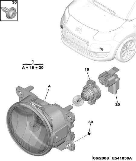 Как поменять лампочку ситроен с3 Лампочки в противотуманные фары - Citroen C3 Picasso, 1,4 л, 2012 года электрони