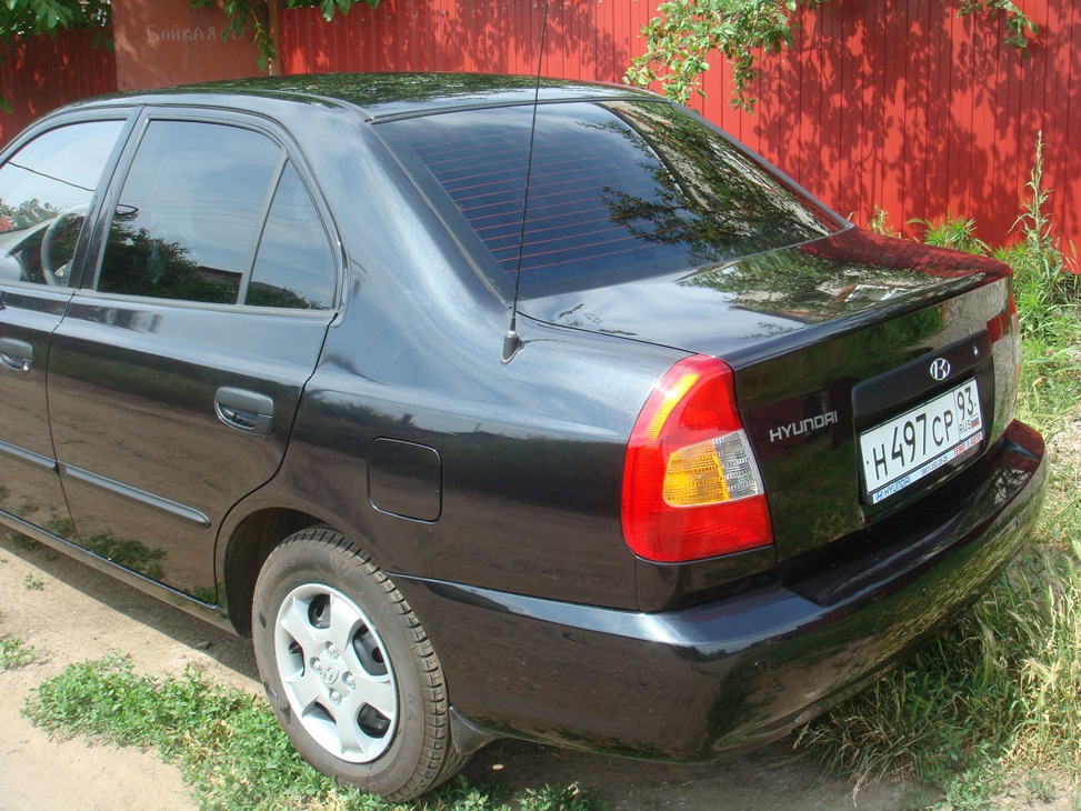 тонировка и парктроник — Hyundai Accent (2G), 1,5 л, 2010 года | тюнинг ...