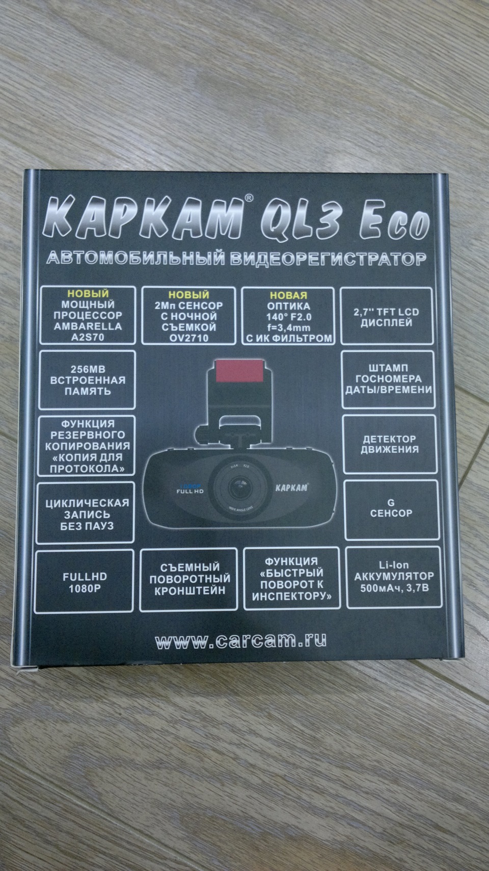ВидеоРегистратор Каркам QL3 Eco — Renault Logan (1G), 1,4 л, 2009 года ...