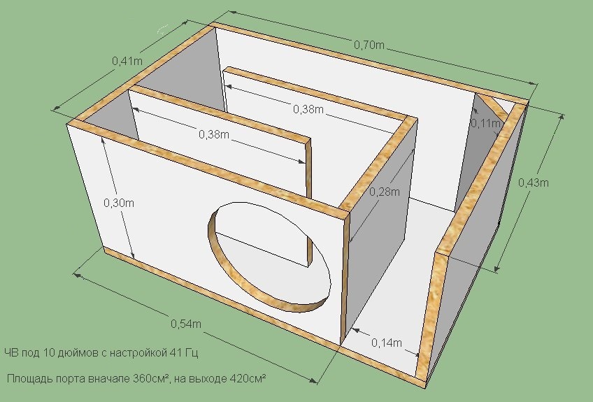 Короб под 10 см динамик