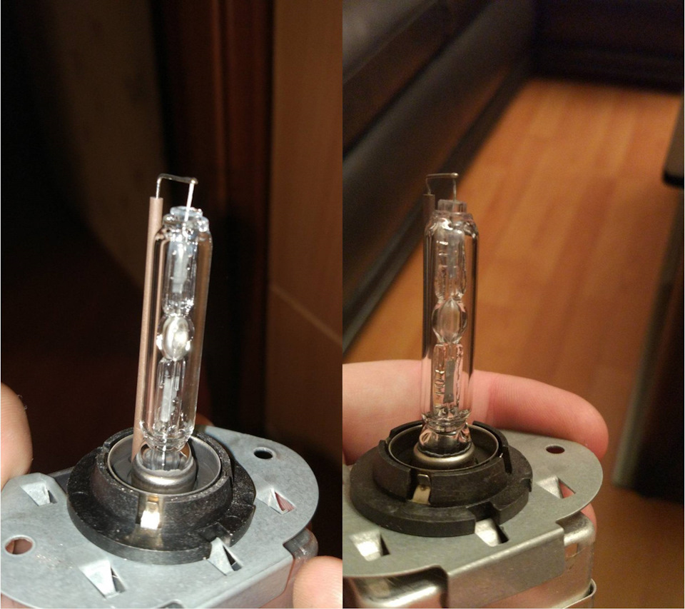 Левая — мутная колба, правая — прозрачная. — Ford Mondeo IV