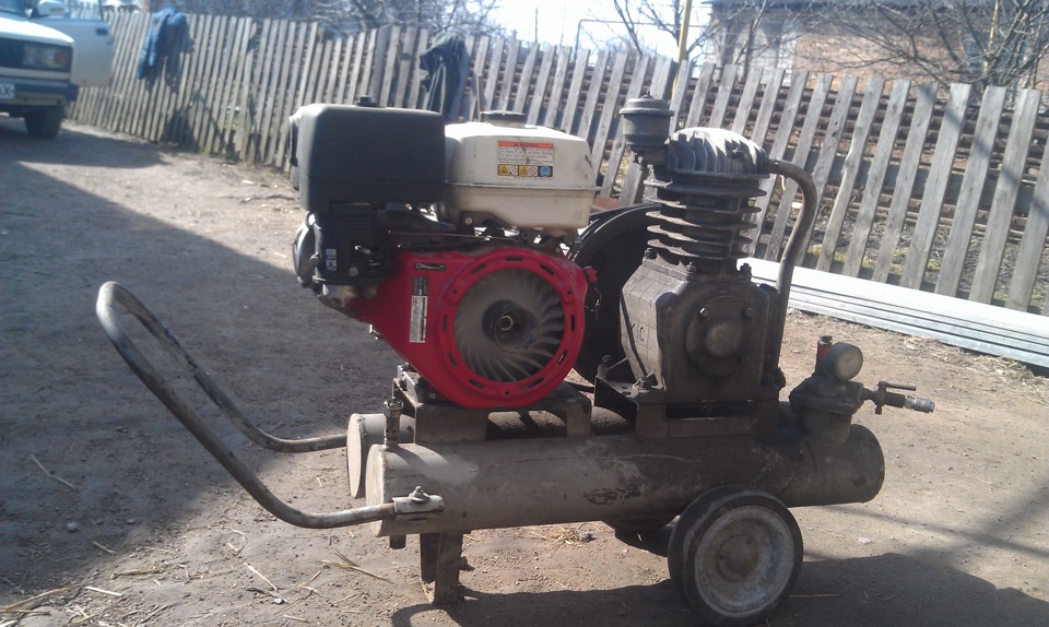 Компрессор на бензиновом двигателе#HONDA#готов к ЭКСПЛУАТАЦыи ...