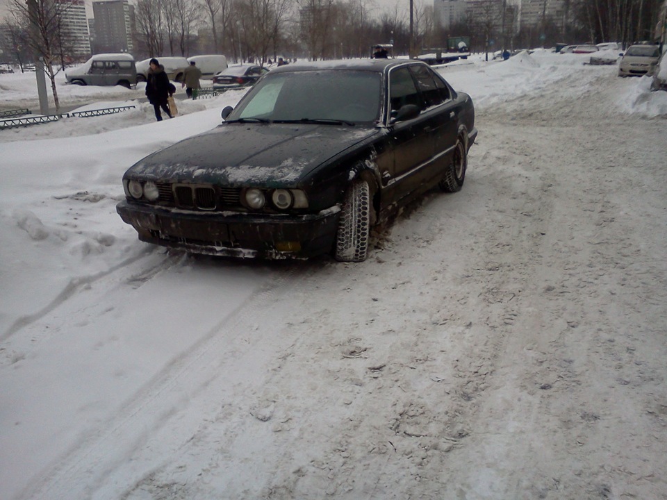 BMW e34 зима