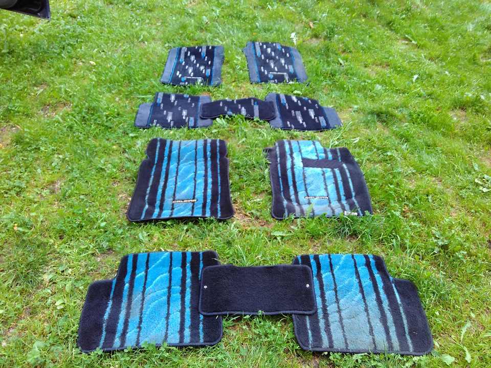 Поперечины на рейлинги и коврики — Toyota Caldina (210), 1,8 л, 1998 ...