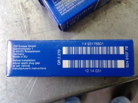 1214031 СВЕЧА ЗАЖИГАНИЯ Z16, Z18/SPARKPLUG Opel | Запчасти на DRIVE2