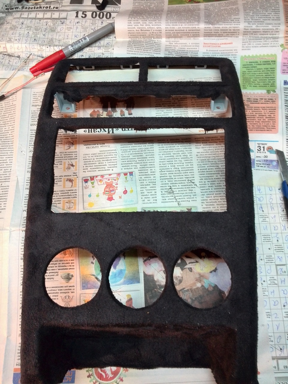 Переделка приборной панели по 2DIN магнитолу — Lada Приора хэтчбек, 1,6 ...