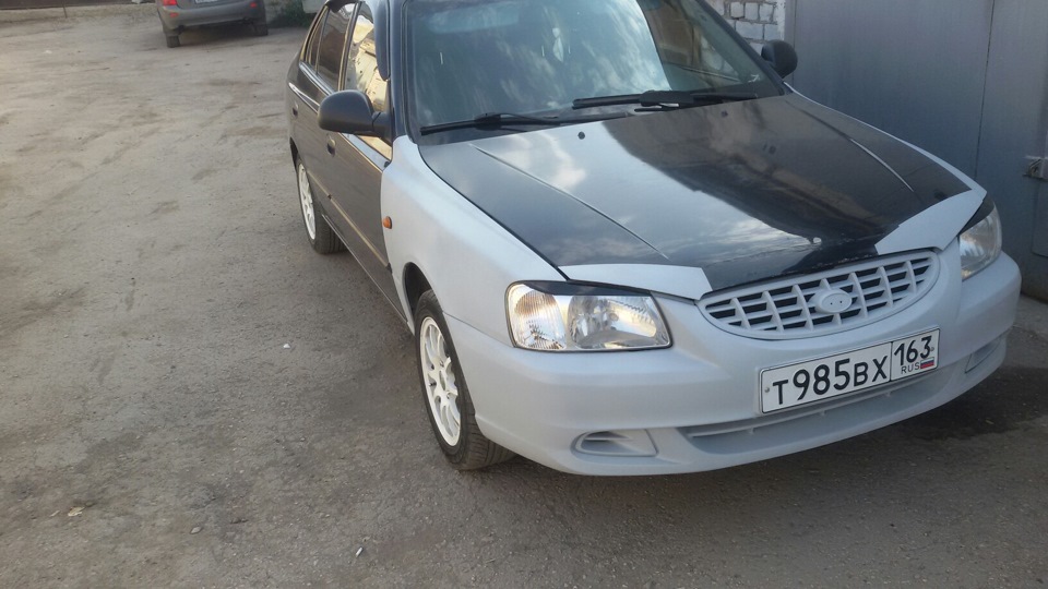 Решил покрасить машину раптором — Hyundai Accent (2G), 1,5 л, 2007 года ...
