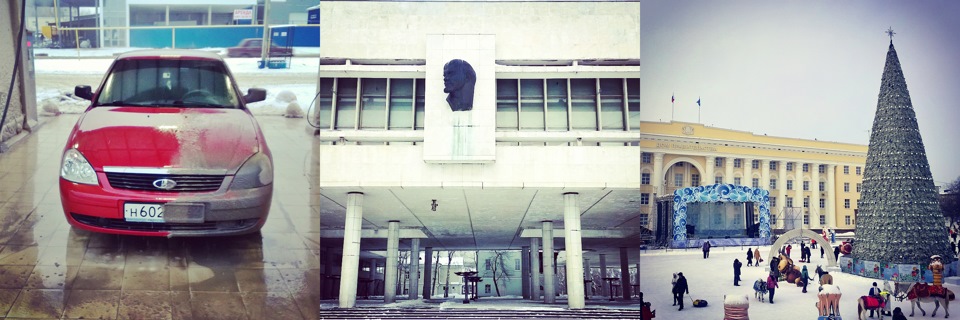 Январский Ульяновск и дороги зимние. — Lada Приора хэтчбек, 1,6 л, 2010 ...