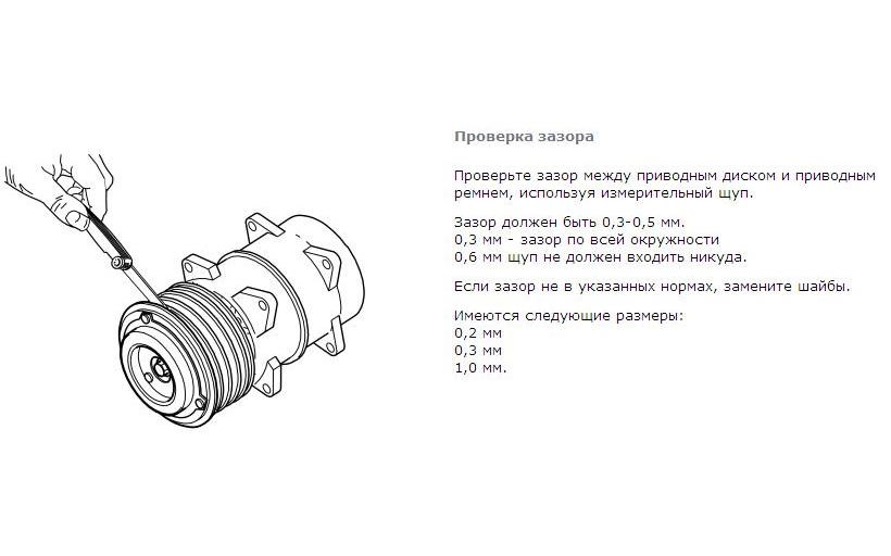 Схема муфты компрессора кондиционера