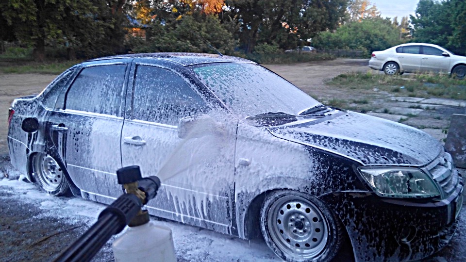 Мойка Huter M165-PW+Пенная насадка LS3 — Lada Гранта (1G), 1,6 л, 2013 ...