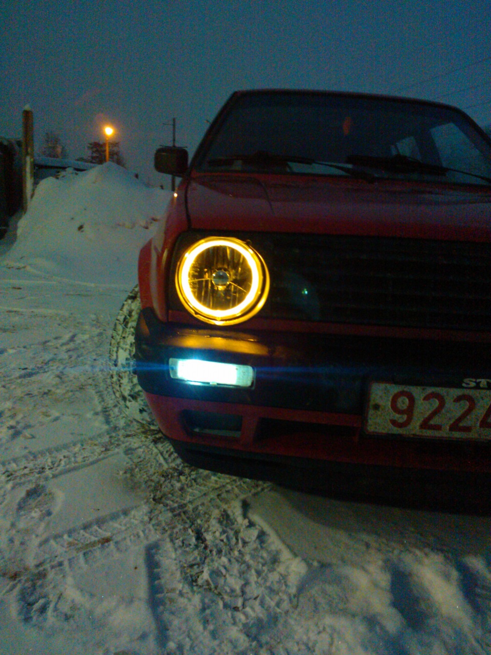 фары с глазками — Volkswagen Golf Mk2, 1,8 л, 1989 года | тюнинг | DRIVE2