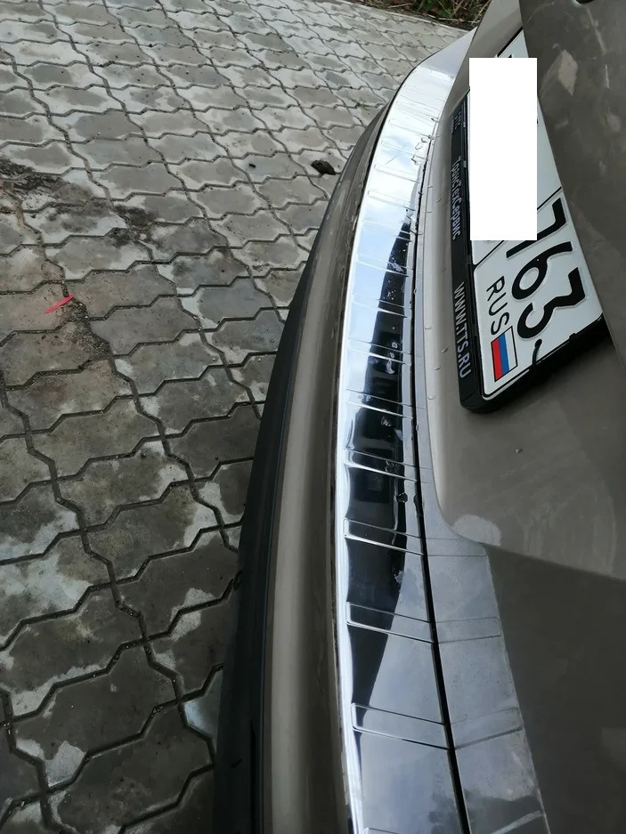 Накладка на бампер из нержавейки — Volkswagen Tiguan (2G), 1,4 л, 2018 ...