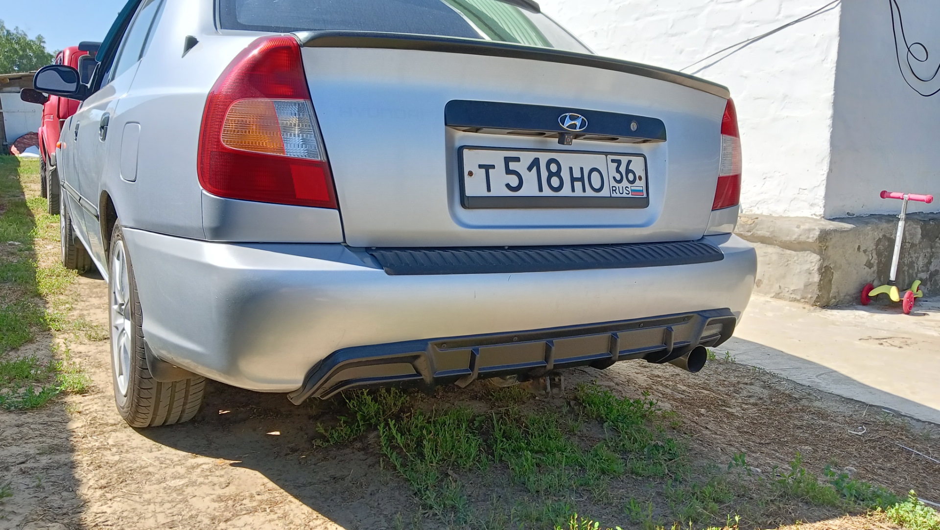 Диффузор заднего бампера — Hyundai Accent (2G), 1,5 л, 2007 года ...