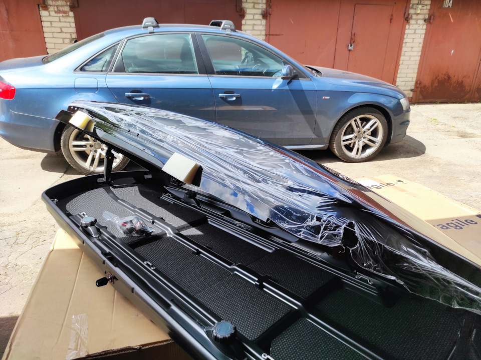 Багажный кофр на крышу — Audi A4 (B8), 2 л, 2014 года | аксессуары | DRIVE2