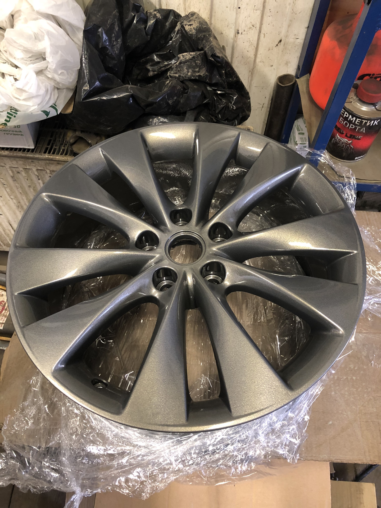 Диски R18 от GTC. Порошковая покраска в графит — Opel Astra J, 1,6 л ...