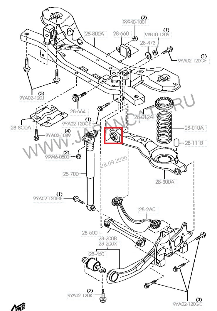 Схема задняя подвеска мазда 3 схема