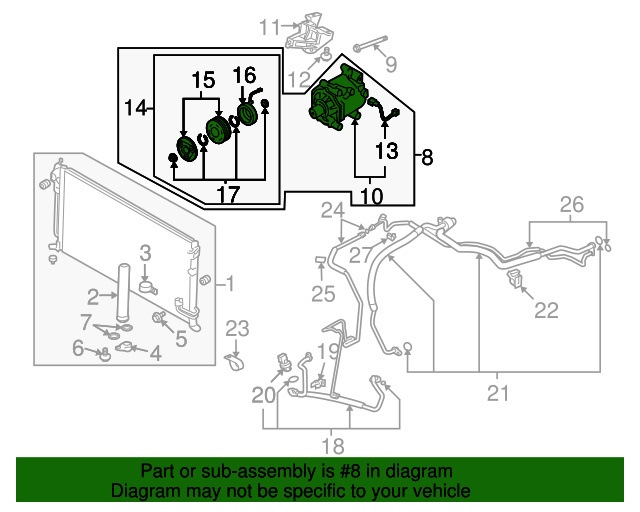 7813A835 Компрессор кондиционера Mitsubishi ASX, Lancer, Outlander