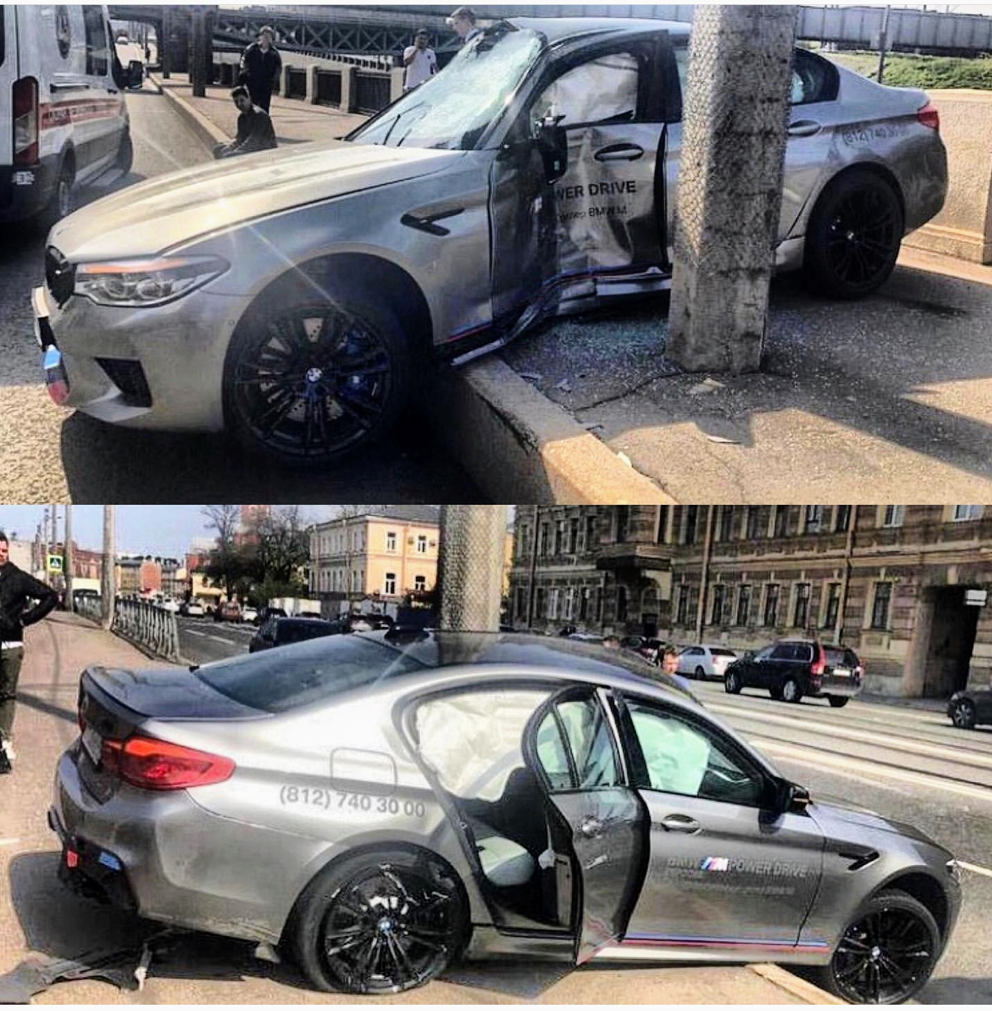 Разбитая BMW m5