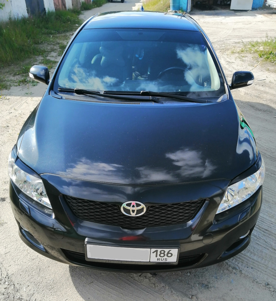 Жидкое стекло+полировка фар — Toyota Corolla (140/150), 1,6 л, 2008 ...