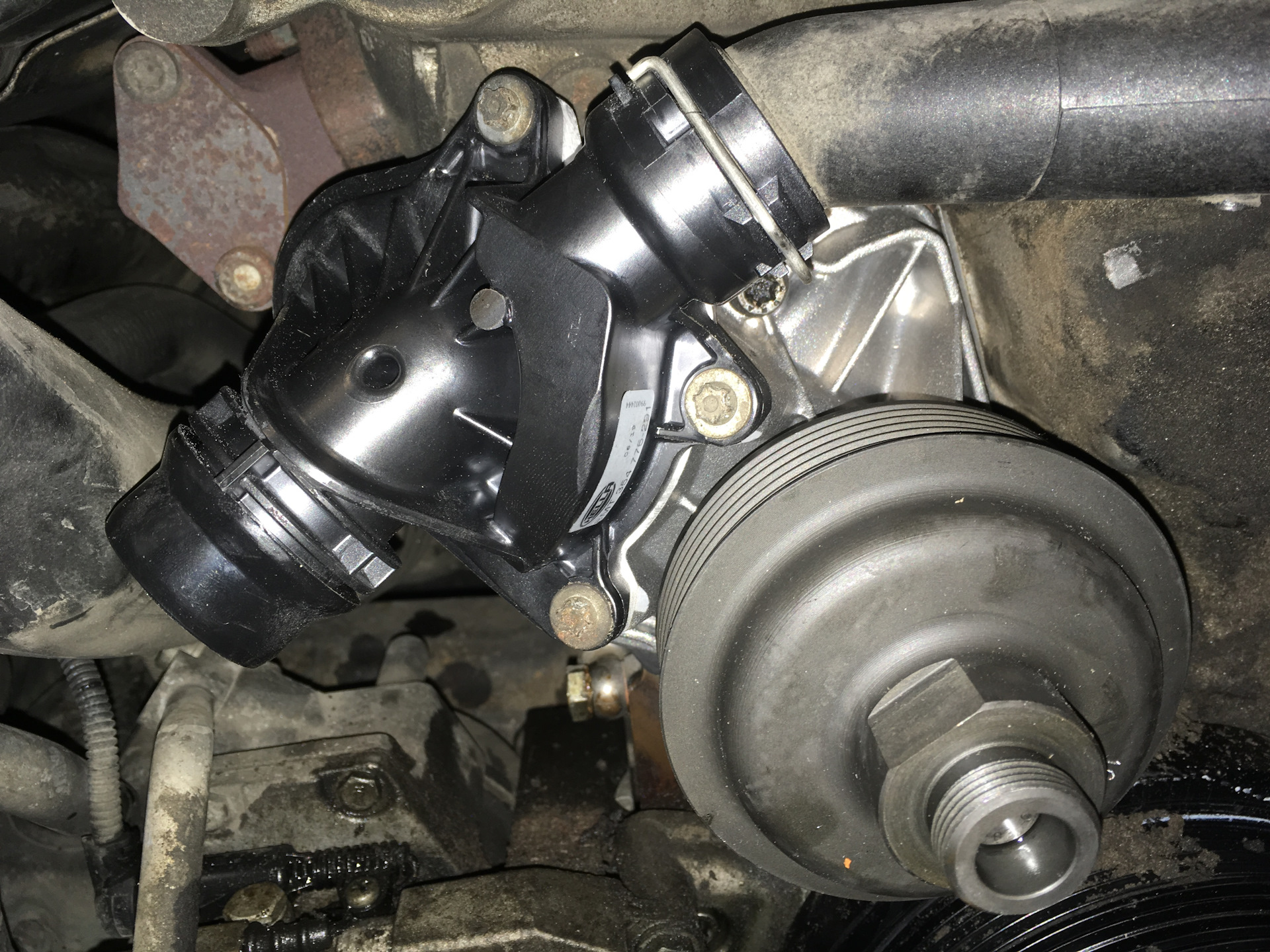 Мойка радиаторов, помпа, термостат и массовый провод блока свечей ...